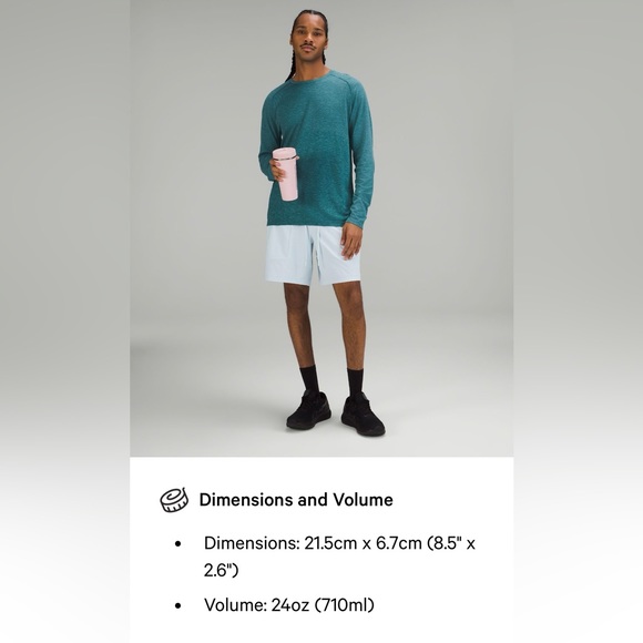 NWT Lululemon Back To Life Tumbler 24oz Teal Blue Color - Picture 2 of 11